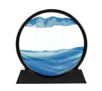 BREEZENEST Moving Sand Art Picture, Liquid Motion Dynamic Sandscape Display, 360° Rotating Flowing Sand Frame, Relaxing Sensory Desktop Decoration for Home Office Bookshelf Desk Decor Gift