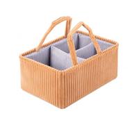 BREEZENEST Multi-Functional Storage Basket with Compartments & Handle (Brown)