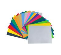 BREEZENEST Multicolor Iron-On Transfers Vinyl Sheets Heat Transfer Vinyl for DIY Crafts T-Shirts Hats Bags Compatible with Cricut & Silhouette Easy Cut & Press Machine Washable 42 Sheets - 20 Colours