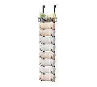 BREEZENEST Over Door Towel Rack Wall Mounted Towel Storage with Metal Shelf Basket Space-Saving Bathroom Towel Holder & Organizer for Behind The Bathroom Living Room and Bedroom Doors 9-Tier