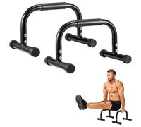 BREEZENEST Parallettes Bars Heavy Duty Push Up Bars 10.2in High Calisthenics Equipment, Strength Training Push Up Stands for Handstands, Full Planche, Dips & Core Workout Home Gym Fitness Equipment