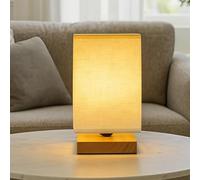 BREEZENEST Small Table Lamp for Bedroom - Minimalist Bedside LED Lamp with Adjustable Color Temperature, Flicker-Free Eye-Friendly Lighting for Desk, Bedroom & Living Room (Square, 1)