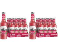 BREEZER Crisp Watermelon Flavoured Alcoholic Drinks, 3.4% vol., 27.5 cl / 275 ml, Pre-Mixed Alcohol in a Ready to Drink Bottle (Pack of 2)