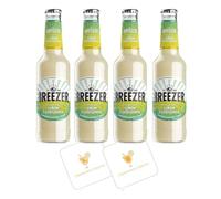 Breezer Lemon Elderflower 4 Pack | 2x Celebration Spirits Beer Mats
