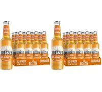 BREEZER Zesty Orange Flavoured Alcoholic Drinks, 3.4% ABV, 12x27.5cl (Pack of 2)