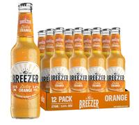 BREEZER Zesty Orange Flavoured Alcoholic Drinks, 3.4% vol., 27.5 cl / 275 ml (Pack of 12), Pre-Mixed Alcohol in Ready to Drink Bottles