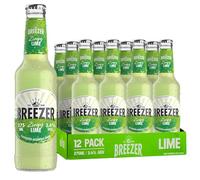 BREEZER Zingy Lime Flavoured Alcoholic Drinks, 3.4% vol., 27.5 cl / 275 ml (Pack of 12), Pre-Mixed Alcohol in Ready to Drink Bottles