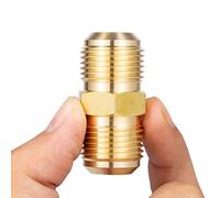 Breezliy 5/8 Inch Male Flare x 5/8 Inch Male Flare Connector Gas Adapter Union BrassTube Coupler Pipe Fitting (2PCS)