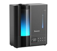 BREEZOME Humidifier 8L for Bedroom, Warm and Fresh Smart Mist for Large Room, Ultrasonic Humidifier Top Fill Humidifier, Moisture Sensor, Essential Oil