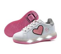 Breezy Roller Lightheart | Size 1.5 UK | 2-1 Skate Trainer W Wheels Children’s Skates | Junior Style Shoe W Easy Click in Wheels Fit W EVA Ergonomic Insole | Easy For Beginners