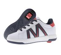 Breezy Rollers Classic White/Navy/White Wheel in the Heel Shoe