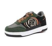 Breezy Rollers Hero ll | Kaki & Dark Grey Shoes with Wheels, 2-in-1 Children’s Shoes |Easy Click System Removeable Wheel | New Generation Shoes | for Teenagers Kids Unisex Colours