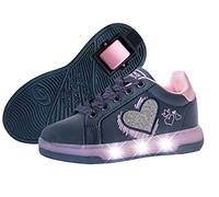 Breezy Rollers Light Heart Purple| Purple & Rosa Shoes with Wheels, 2-in-1 Children’s Shoes |Easy Click System Removeable Wheel | New Generation Shoes | for Teenagers Kids Unisex Colours
