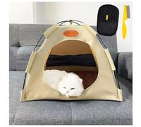 Breezyden Pop-Up Pet Tent,Meowvo Breezyden Pet Tent with Foldable Steel Frame,Portable Hideaway for Cats & Dogs,Breathable Oxford Fabric,A Private Oasis for Pets (Off-white, XL (Pets Under 40Ibs))