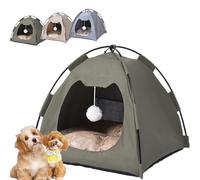 Breezyden Pop-Up Pet Tent Portable Hideaway for Cats & Small Dogs, Portable, Waterproof,Foldable Hideaway with Mesh Ventilation, Anti-Slip Base, Fully Washable, Ideal Year Round (Green, M (40*40*38))