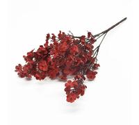 BREEZYHUE 2 pcs Pink Silk Gypsophila Artificial Flowers Small Bunches 5 Forks 30CM Living Room Decoration Fake Plants Vase for Home Wedding-Red