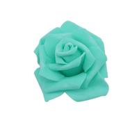 BREEZYHUE 20/30/50Pcs 6cm Big PE Foam Roses Artificial Flower Heads For Wedding Party Decoration DIY Wreaths Home Decorative Craft Supplies-F10 teal-50pcs