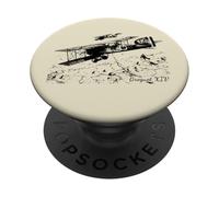 Breguet XIV WW1 French Bomber Aircraft Illustration PopSockets Adhesive PopGrip