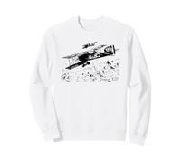 Breguet XIV WW1 French Bomber Aircraft Illustration Sweatshirt