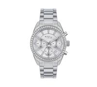 Breil, Azure Collection Women's Chronograph Watch with Steel Bracelet, Water Resistant, Quartz Movement, 36 mm Case, Button Closure, silver, 36, Modern