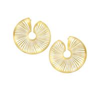 Breil, Be Whisper Collection, Women's Earrings, Polished Steel Spiral Earrings, Butterfly Closure, Diameter 4.5 cm, Gift Idea for Women, Taglia unica, Coloured Steel, No Gemstone
