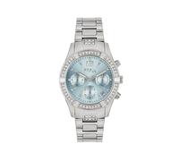 Breil C'est Chic Women's Chronograph Watch Blue Background EW0725 Steel with Crystals