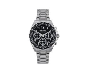 Breil Children's Watch GROW UP Dial Mono-Colour Black Chronograph Quartz Movement and Silver Steel Bracelet EW0718, Steel-Black, Taglia unica