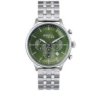 Breil Chrono Classy EW0641 Men's Chronograph Watch with Steel Strap in Silver/Dark Green Case Diameter: 42 mm, Silver/Dark Green, Standard Size, Modern