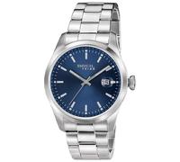 Breil - Classic Elegance Steel Watch for Men, Silver/Dark Blue, One Size, Bracelet