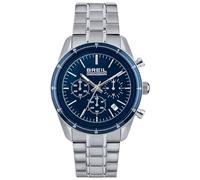 Breil Collection Release Watch Monocolour Dial Chrono Quartz Movement and Steel Strap for Men, Steel-Blue, Taille Unique, Bracelet