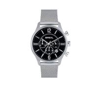 Breil, Contempo Collection, Men's Watch, Polished Steel Chronograph, Milanese Mesh Strap, Silver Details, Button Closure and Safety Clasp