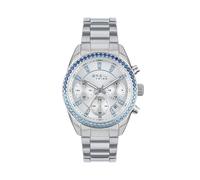 Breil EW0739 Women's Azure Watch, Ladies' Watches Women, Mono-Colour Silver Dial Chronograph Quartz Movement and Silver Steel Bracelet