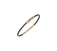 Breil, Loop Collection Men's Contemporary Steel Bracelet Thin Black Steel Cable Adjustable Jewellery Clasp 17.5-20cm, Taglia unica, LABEL_ACCIAIO_316L, Cubic Zirconia