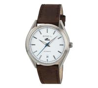 Breil MANTA CITY MEN'S WATCH SINGLE-COLOR WHITE dial TIME ONLY movement - 3 AUTOMATIC HANDS and BROWN CALFSKIN STRAP TW1621