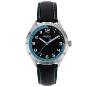 Breil - Mate Steel Watch for Men, Black/Turquoise, Standard Size, Strap.