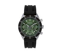 Breil Men's Watch B 12 H with Silicone Strap, 50 Meters Water Resistance, Case Diameter: 43 mm, TW2024, Black, Modern