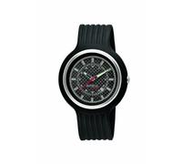 Breil Men's Watch TW0406 with Carbon Fibre Analogue Dial and Black PU Strap