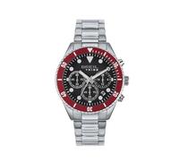 Breil Outrider HU 41MM Chrono Men's Watch with Silver Steel Bracelet 10 Bar Case Diameter 41mm EW0714, Silver, Bracelet