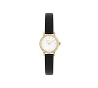 Breil Tw2049 Women's Dartling White Dial Watch with 2 Hands Quartz and Black Leather Strap, Black-White, ONE SIZE, Strap