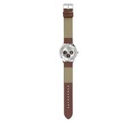 Breil Watch Man TWENTY20 dial Silver e watchband in Calfskin Brown, Movement Multifunction Quartz