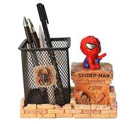 BREIS Iron Man Pen Holder, Creative Novelty Office Desk Decorations Man boy Girls Gadgets Stationery Storage Box Unique Gifts for Spiderman Fans (Red-B)