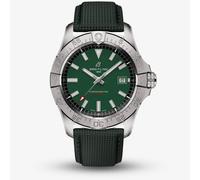 Breitling Avenger Automatic 42 Green Leather Strap Watch A17328101L1X1