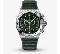 Breitling Chronomat B01 42 Green Rubber Strap Watch AB0134101L2S1