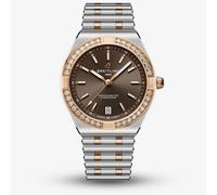 Breitling Ladies Chronomat Automatic 36 Brown Dial Stainless Steel & 18ct Rose Gold Bracelet Watch U10320591Q1U1