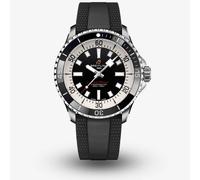 Breitling Mens Superocean Automatic 42 White & Black Dial Rubber Strap Watch A17375211B1S1