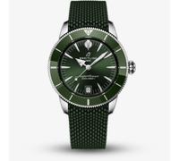 Breitling Mens Superocean Heritage B31 Automatic 42mm Green Rubber Strap Watch AB3111361L1S1