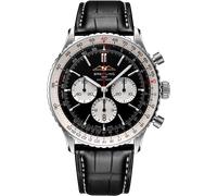 Breitling Navitimer B01 46 Black Croc Folding Clasp Watch BTL-2070
