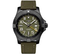 Breitling Watch Avenger Automatic GMT 45 Night Mission Leather Tang Type Limited Edition - Green BTL-2014