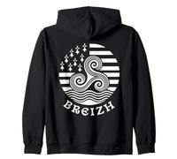 Breizh Brittany Celtic Triskele Flag Pride Zip Hoodie