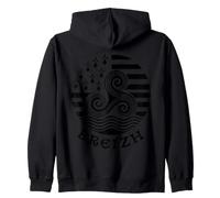 Breizh Brittany Triskel Breton Heritage Design Zip Hoodie